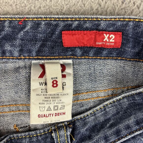 X2 Quality Denim Capri Pants Women’s Size 8 Blue Denim Low Rise - Picture 10 of 12